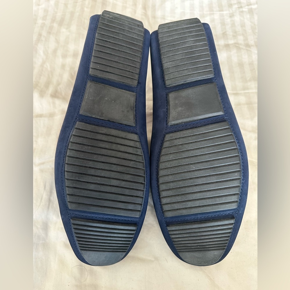 Mercanti Fiorentini Navy Nubuck Leather Loafer - Picture 3 of 4